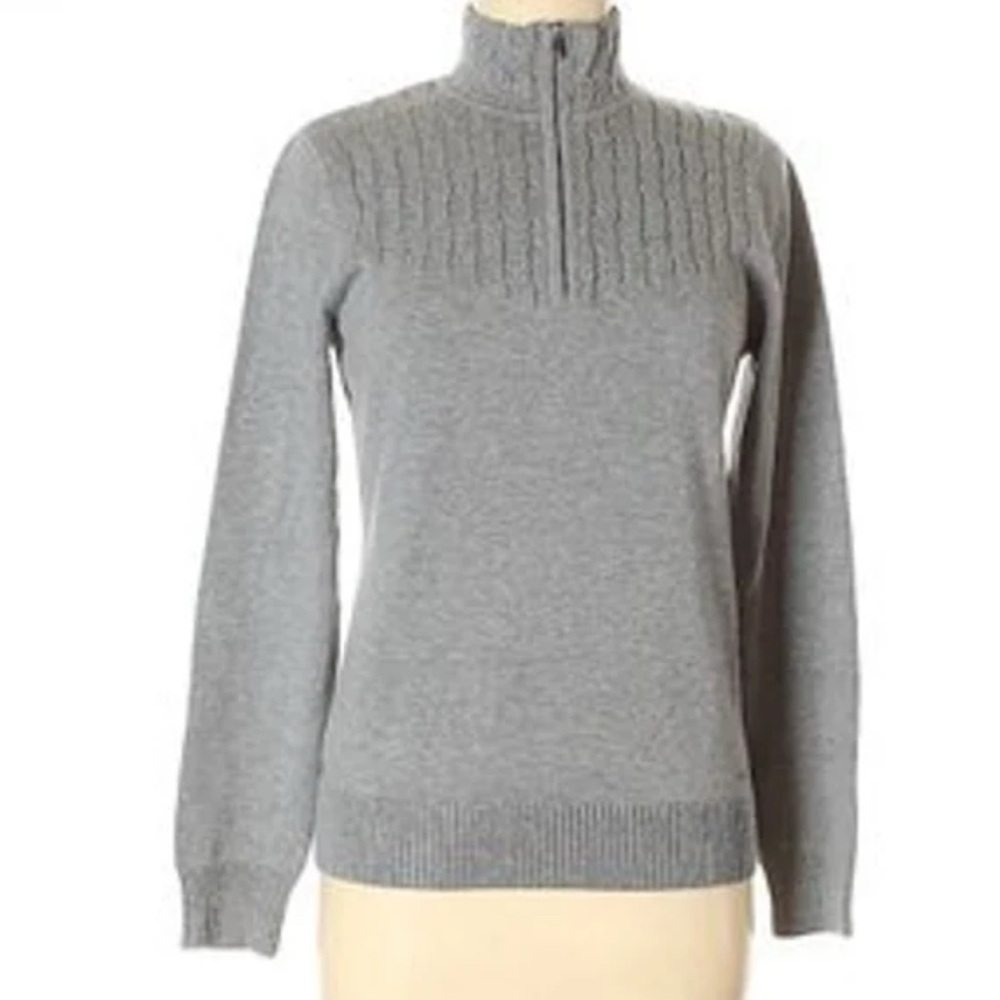 IZOD Heather Gray Cotton Sweater